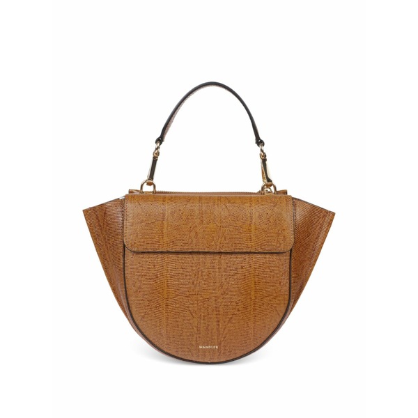ワンドラー レディース トートバッグ バッグ Mini hortensia leather tote bag Brown｜asty