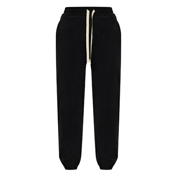 ジル・サンダー メンズ カジュアルパンツ ボトムス Logo-embroidered track pants Black|asty