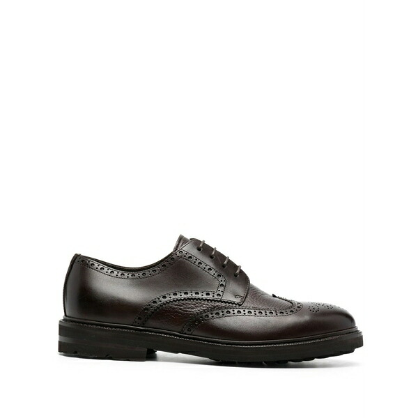 ヘンダーソン・ブラッコ メンズ 御召しものシューズ シューズ Perforated leather derby shoes Brown