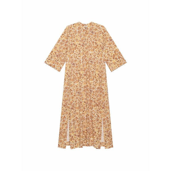 マリパルミ レディース 衣裳 トップス Polo collar print dress Orange
