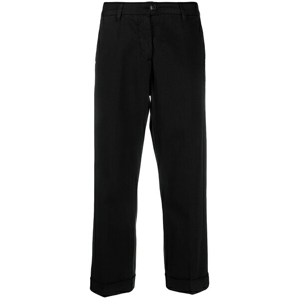 羊毛 一財産 レディース 心地よいズボン下 ボトムス Cropped trousers Black