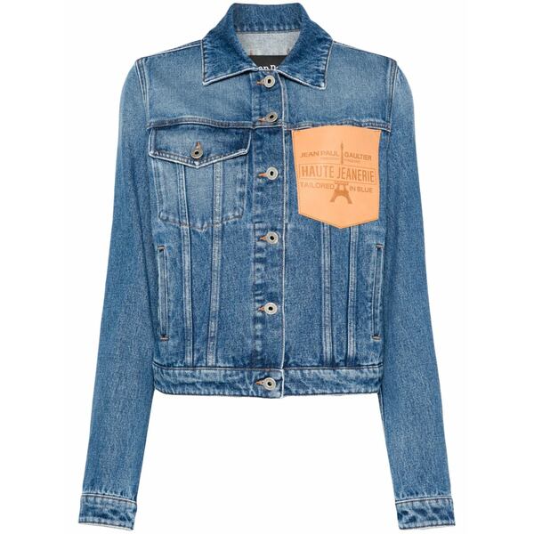 ジャン極点 ゴルチエ レディース 上衣＆上衣 アウター Logo-debossed jacket Blue