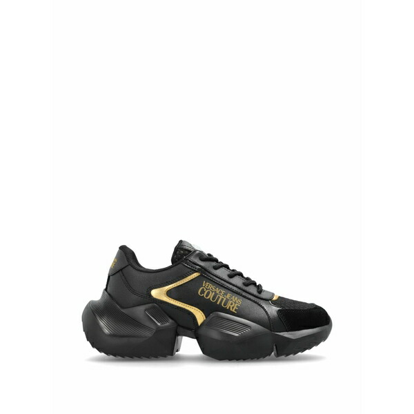 呼びりん探し回る レディース スニーカー シューズ Leather panelled sneakers Black