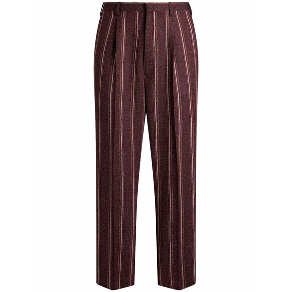 エトロ メンズ 心地よいズボン下 ボトムス Striped tailored trousers Red