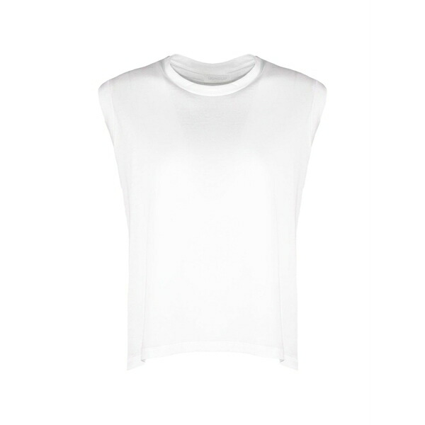 ドンダップ レディース プルオーバー トップス Open-back crew-neck t-shirt White