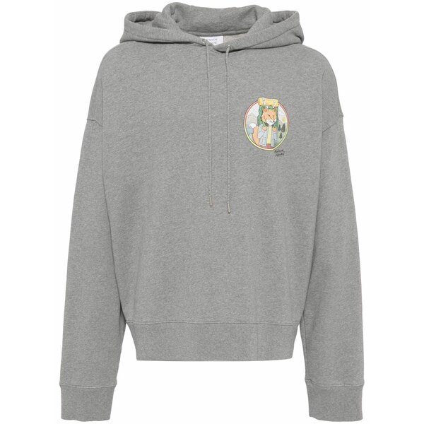 住み家 稲荷 メンズ パーカー・スウェットシャツ アウター Rambling fox oversized hoodie Grey
