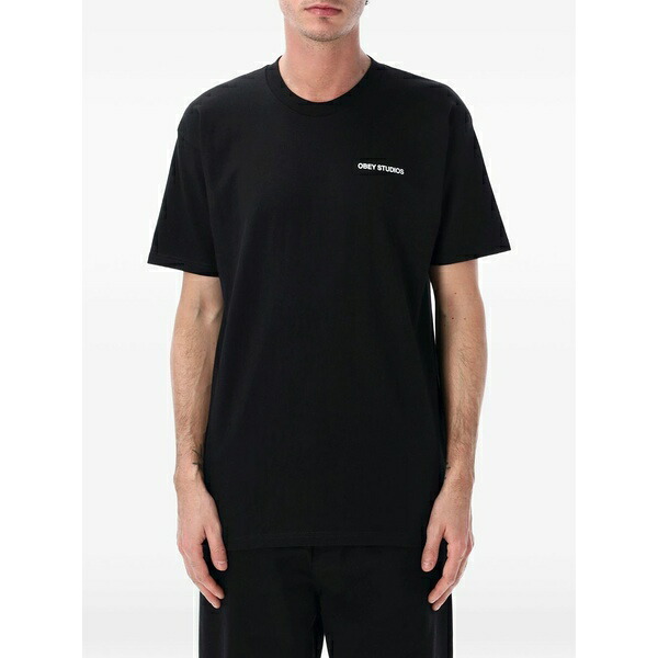 オベイ メンズ ティーシャツ トップス Life t-shirt Black