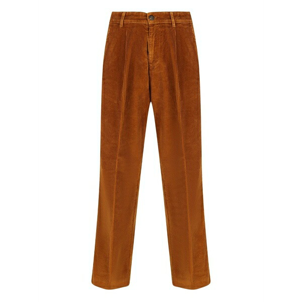 フェイ メンズ 心地好いズボン下 ボトムス Corduroy straight-fleg trousers Brown