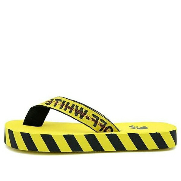Off-White 象牙色 メンズ スニーカー  【Off-White Flip Flops \u0027Graphic Print - Yellow\u0027 OMIA131F20MAT0011810】  大きさ US_11(29.0糎)