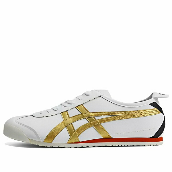 Onitsuka Tiger オニツカタイガー メンズ スニーカー 【Onitsuka Tiger Mexico 66 'White Gold Red' 1183C080-101】 サイズ US_8.5(26.5cm)｜asty