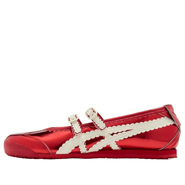 Onitsuka Tiger オニツカタイガー レディース スニーカー 【(WMNS) Onitsuka Tiger Mexico 66 TGRS 'Metallic Pack Classic Red Cream' 1182A708-700】 サイズ US_9(26.0cm)|asty