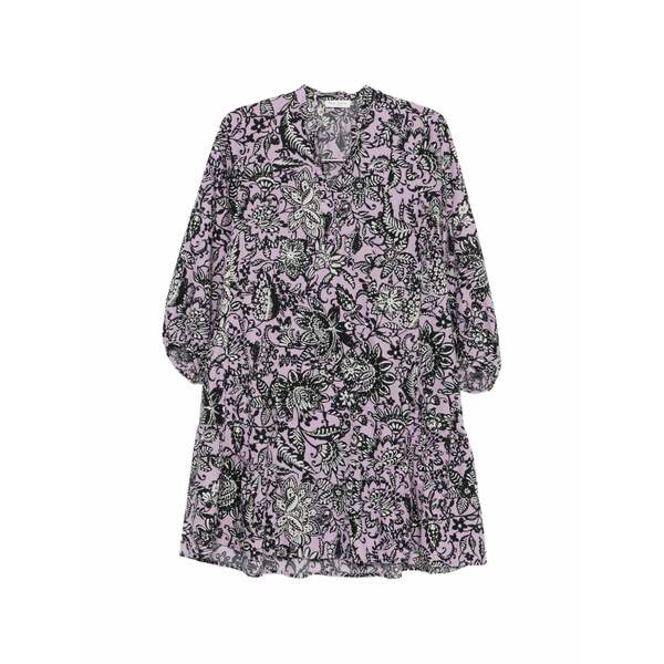 マルコポーロ レディース ワンピース トップス Floral-print mini dress Purple｜asty