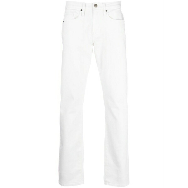 フレーム メンズ デニムパンツ ボトムス Straight-leg jeans White|asty