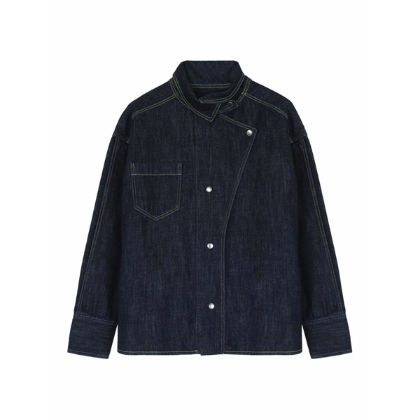 マルゴー ロンバーグ レディース ジャケット＆ブルゾン アウター Asymmetric denim jacket Blue｜asty