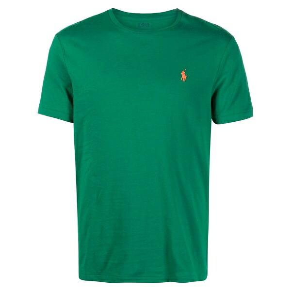 ラルフローレン メンズ Tシャツ トップス Embroidered-logo short-sleeve t-shirt Green｜asty