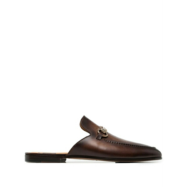 マグナーニ メンズ スリッポン・ローファー シューズ Horsebit-buckle slip-on loafers Brown｜asty 72,490円