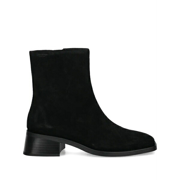 流れ者 レディース ブーツ シューズ 47粍 blanca square-toe ankle boots Black