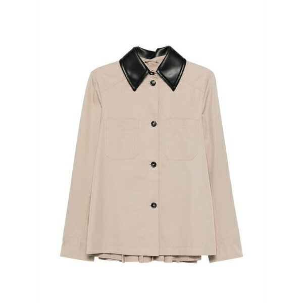 運動競技マックス レディース 上衣＆上衣 アウター Pleated-back jacket  Neutrals