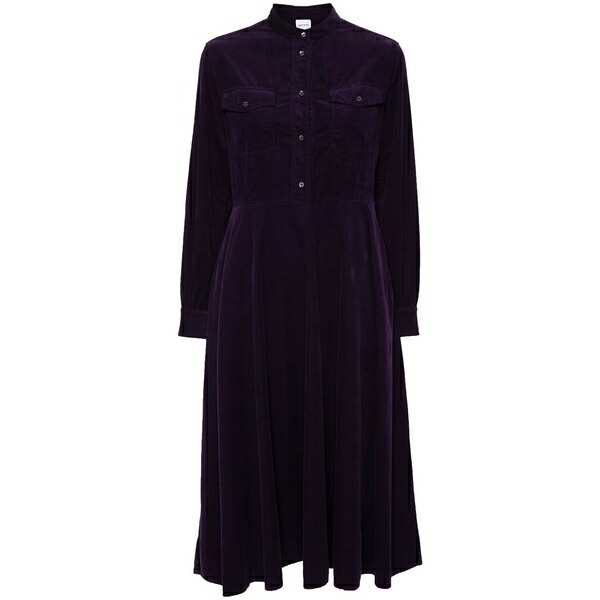アスペジ レディース ワンピース トップス Corduroy cotton dress Purple｜asty