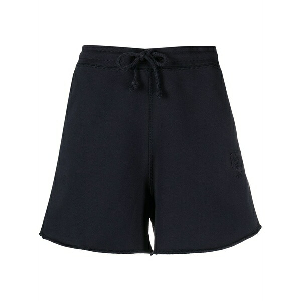 ガニー レディース 心地好いズボン下 ボトムス Logo-embroidered track shorts Blue