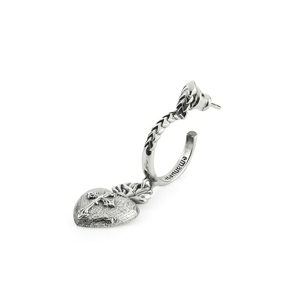 エマニュエレ ビコッキ メンズ ピアス・イヤリング 付属物 Sacred heart earring Silver