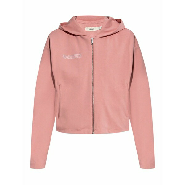 食麺麭ガイア レディース パーカー・スウェットシャツ アウター Zip-up hoodie Pink