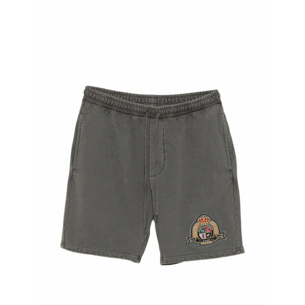 スビ メンズ 心地好いズボン下 ボトムス Drawstring graphic shorts Grey