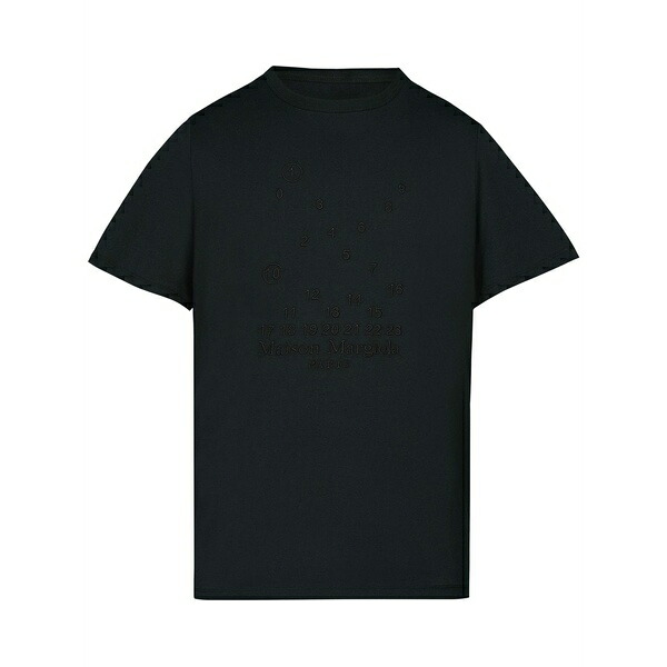 マルタンマルジェラ メンズ プルオーバー トップス Numeric logo-embroidered t-shirt Grey