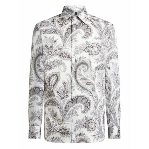 エトロ メンズ プルオーバー トップス Paisley-print shirt Grey