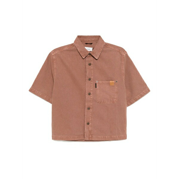 ご機嫌冷やりとした レディース プルオーバー トップス Logo-patch shirt Neutrals