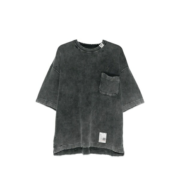ミハラヤスヒロ メンズ プルオーバー トップス Distressed t-shirt Black