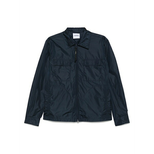 アスペジ メンズ ジャケット＆ブルゾン アウター Lightweight shirt jacket Blue｜asty