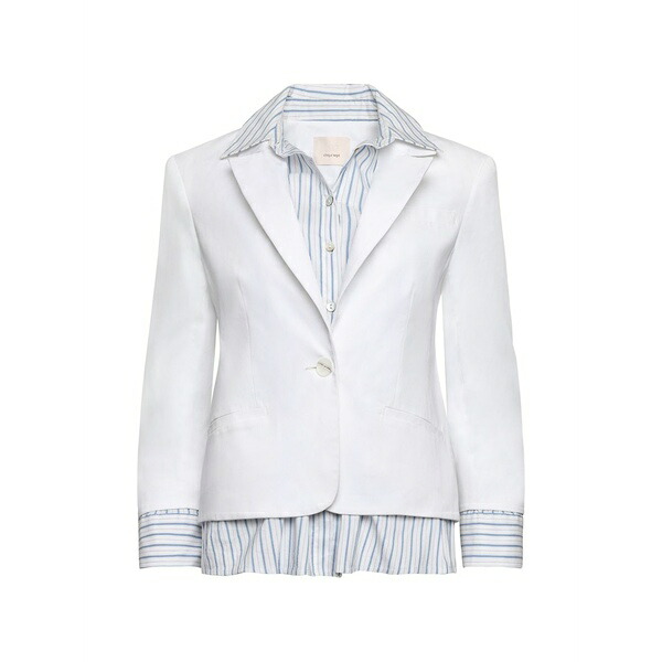 サンクアセプト レディース 上衣＆上衣 アウター Peri striped blazer White