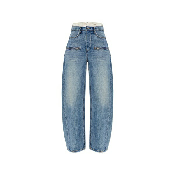 アレキサンダーワン レディース ジーンズズボン下 ボトムス Zip cotton jeans Blue