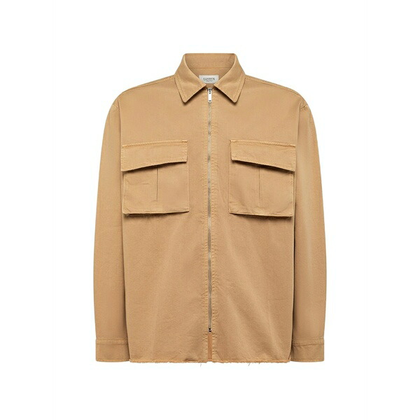ラネウス メンズ プルオーバー トップス Chest-pocket shirt Brown