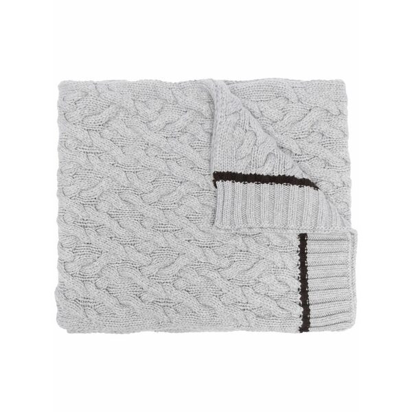 マロ メンズ えり巻き・袈裟・えり巻き 付属物 Cable-knit scarf Grey