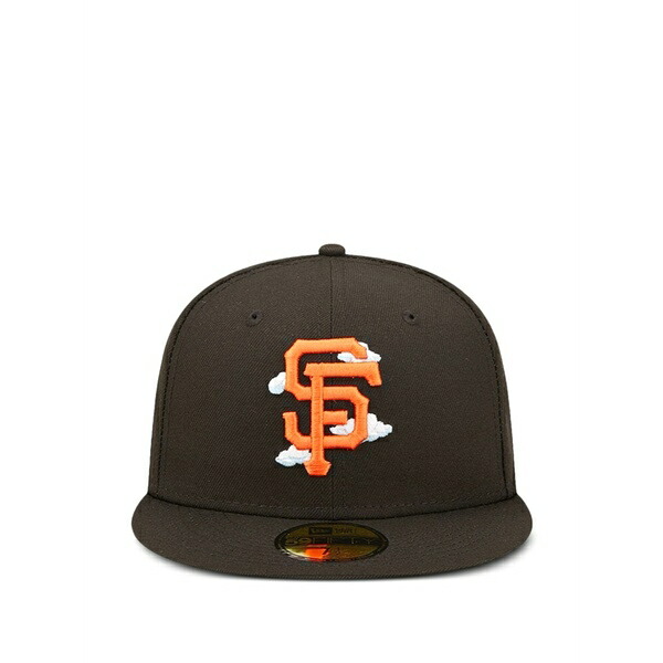 ニュー内鰓 メンズ かぶり笠 佩び物 Comic cloud fitted hat Black