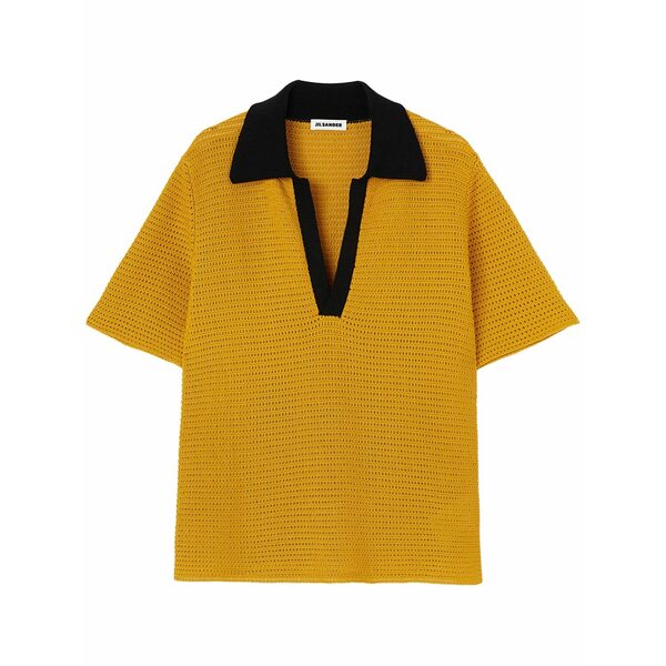 ジル・サンダー メンズ スポーツシャツ トップス Knitted polo shirt Yellow