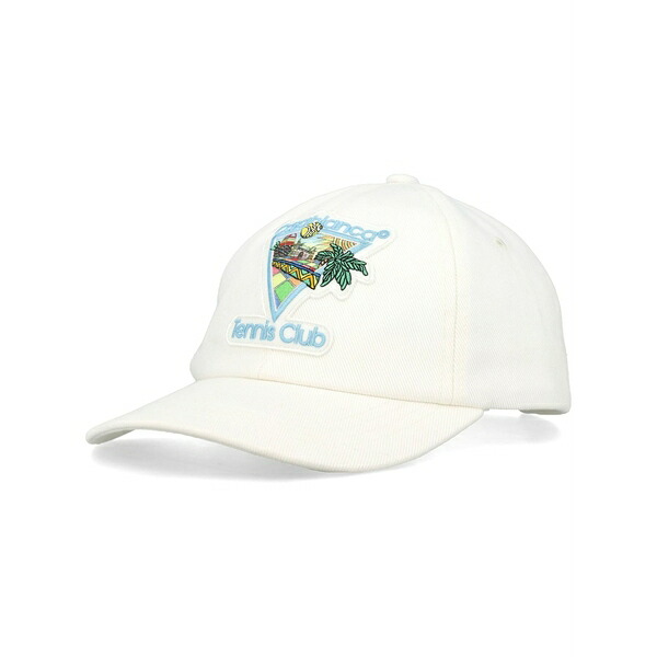カサブランカ メンズ 鳥打ち帽 付属物 Afro cubismo tennis club baseball cap White
