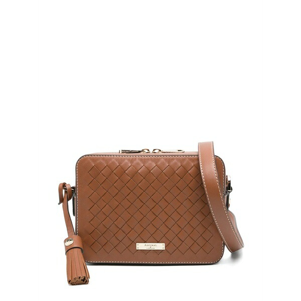 アスピナルオブロンドン レディース ショルダーバッグ 御徒面子 Camera crossbody bag Brown