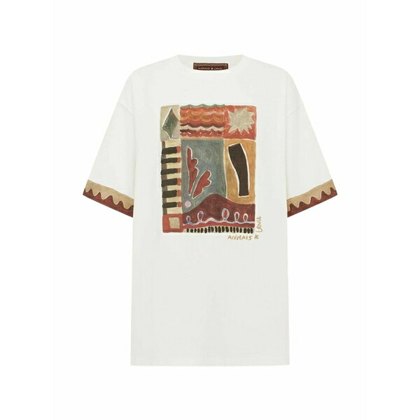 アレメ レディース プルオーバー トップス Michelle printed t-shirt Neutrals