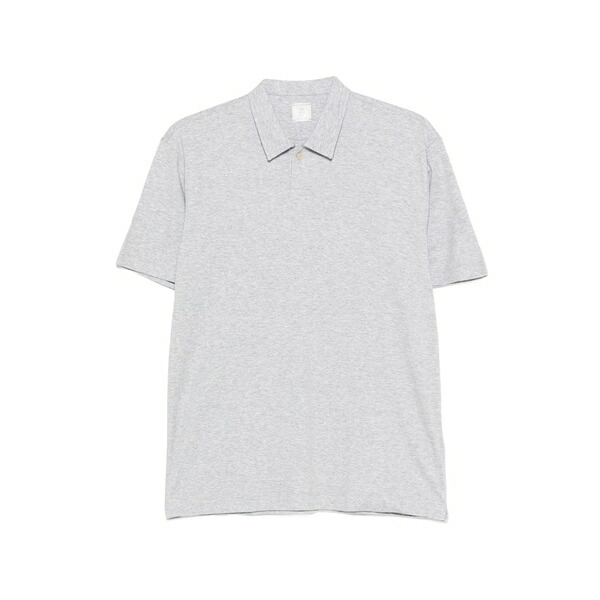 イレブンティ メンズ スポーツシャツ トップス Buttoned short-sleeve polo shirt Grey