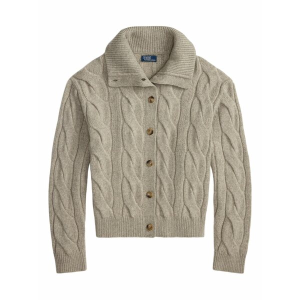 ラルフローレン レディース ジレー アウター Cable-knit turtleneck cardigan Neutrals