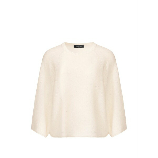 ファビアナ フィリッピ レディース 編み物\u0026スウェーター アウター Crew-neck sequined cape sweater  Neutrals