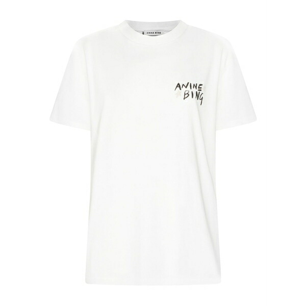 アニービン レディース プルオーバー トップス Rear-lettering t-shirt White
