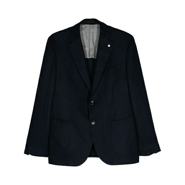ルイジ・ビアンキ・マントヴァ メンズ ジャケット＆ブルゾン アウター Single-breasted blazer Blue｜asty