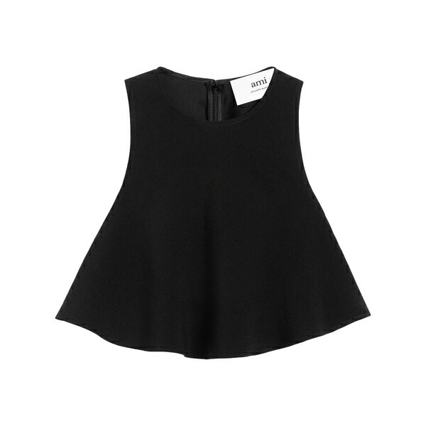 意中の女 レディース プルオーバー トップス Flared cropped blouse Black