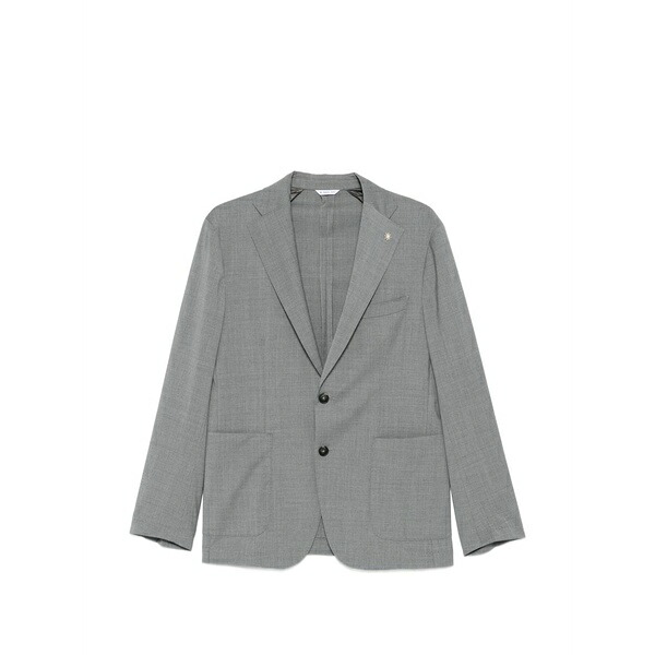 マニュエル リッツ メンズ ジャケット＆ブルゾン アウター Patch-pocket blazer Grey｜asty