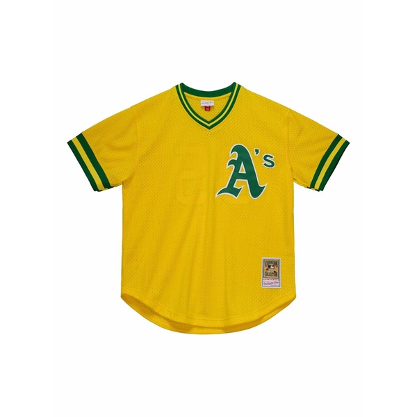 ミッチェル\u0026ネス メンズ ティーシャツ トップス Mlb athletics 1984 rickey henderson t-shirt Yellow メンズファッション-Tシャツ・カットソー-トップス