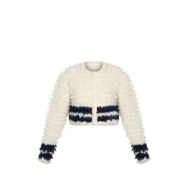 キャロリーナケー レディース ジレー アウター Marjorie striped knitted jacket Neutrals